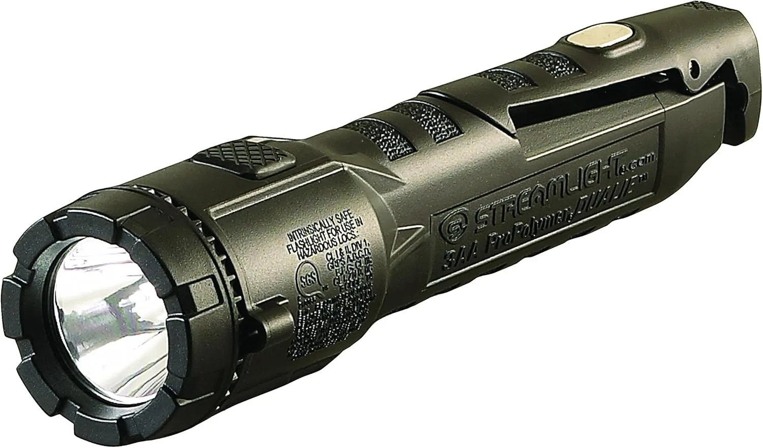 Streamlight 68781 Dualie 3AA 245-Lumen Magnetic Intrinsically Safe Industrial Flashlight with Spot/Flood Without Batteries, Black