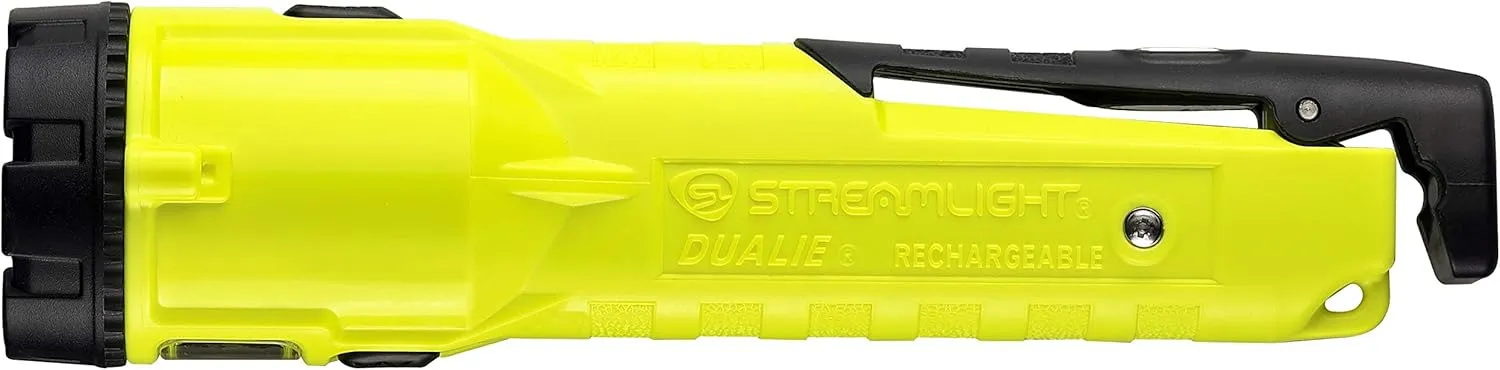Streamlight 68795 Dualie 275-Lumen Multi-Function Intrinsically Safe Rechargeable Flashlight with Magnetic Clip and 12V DC Direct Wire, Yellow