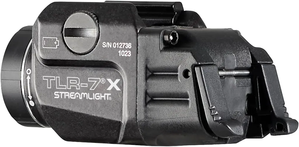 Streamlight 69455 TLR-7 X USB 500-Lumen Compact Tactical Weapon Light with High & Low Paddle Switches and Key Kit, Black