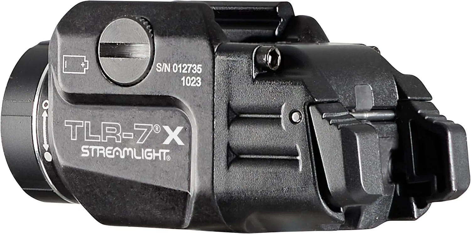 Streamlight 69455 TLR-7 X USB 500-Lumen Compact Tactical Weapon Light with High & Low Paddle Switches and Key Kit, Black