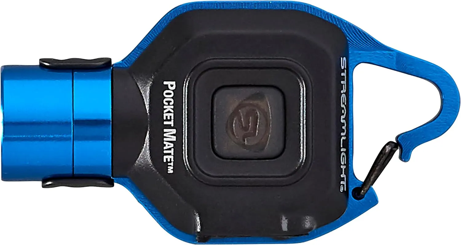 Streamlight 73302 Pocket Mate 325-Lumen Pocket Keychain/Clip-on USB Rechargeable Flashlight, Blue