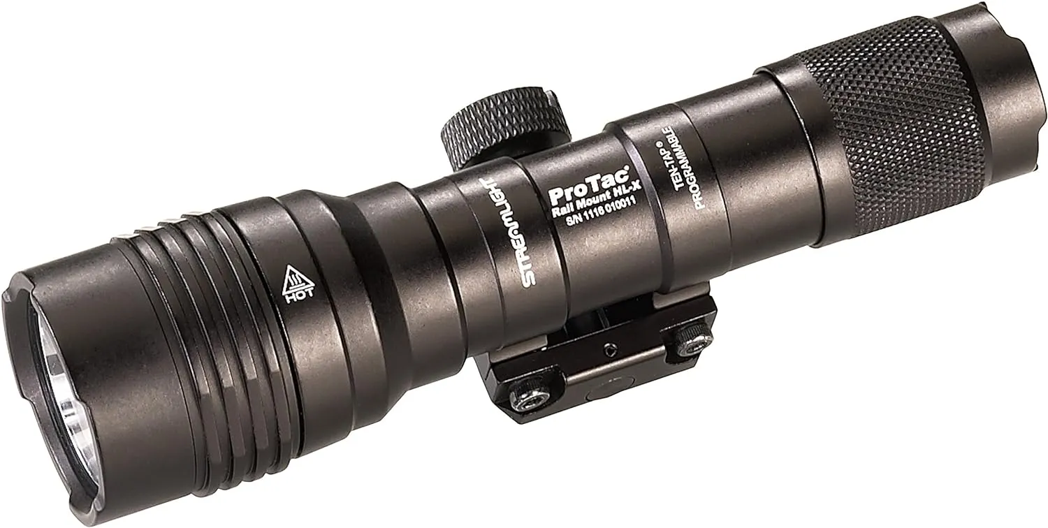 Streamlight 88066 ProTac Rail Mount HL-X 1000-Lumen Multi-Fuel Weapon Light with Remote Switch, Tail Switch, Clips, and CR123A Batteries, Box, Black