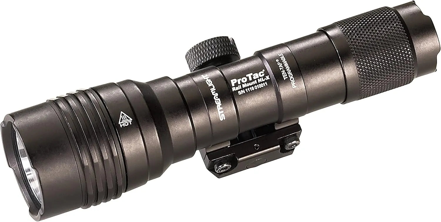 Streamlight 88066 ProTac Rail Mount HL-X 1000-Lumen Multi-Fuel Weapon Light with Remote Switch, Tail Switch, Clips, and CR123A Batteries, Box, Black
