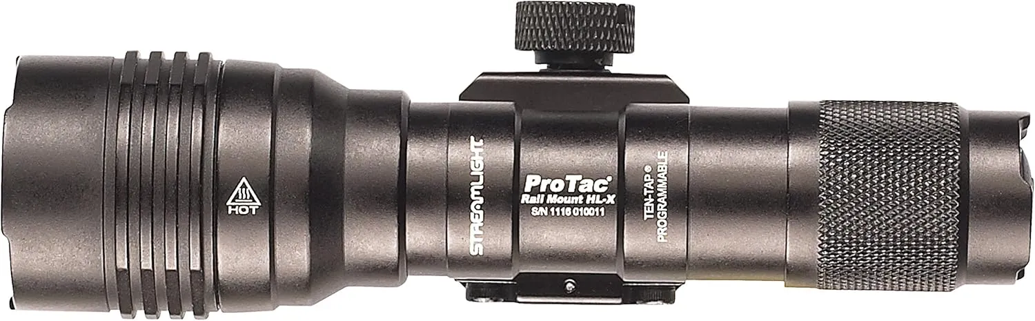 Streamlight 88066 ProTac Rail Mount HL-X 1000-Lumen Multi-Fuel Weapon Light with Remote Switch, Tail Switch, Clips, and CR123A Batteries, Box, Black