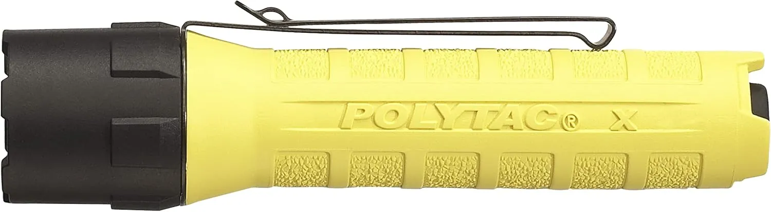 Streamlight 88601 PolyTac X 600-Lumen Multi-Fuel Professional Tactical Flashlight, Clear Retail Packaging, Yellow