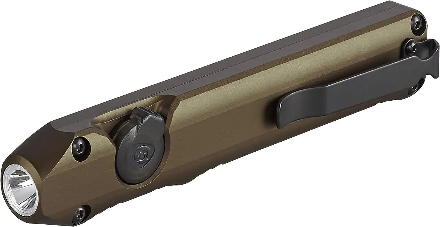 Streamlight 88811 Wedge 300-Lumen Slim Everyday Carry Flashlight, Includes USB-C Cable and Lanyard, Coyote