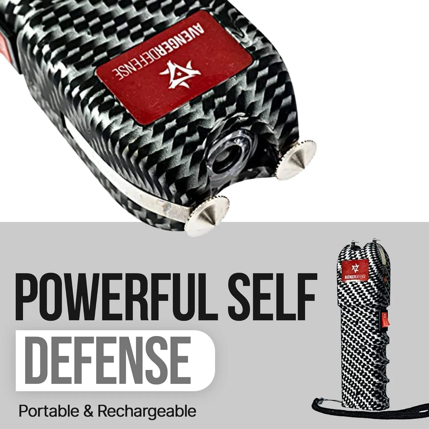 Stun Gun for Self Defense with LED Flashlight Protection Device for Women (ADS-10)