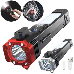 Super Bright LED Flashlight with Safety Hammer