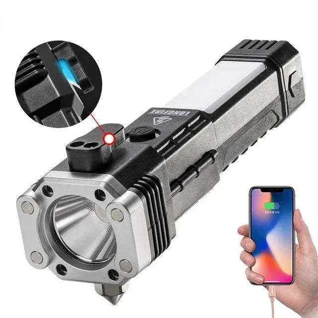 Super Bright LED Flashlight with Safety Hammer