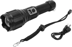 Super Bright LED Flashlight, Zoomable and, with Electronic Display Screen, Type C Charged, for Camping and Outdoor Activities