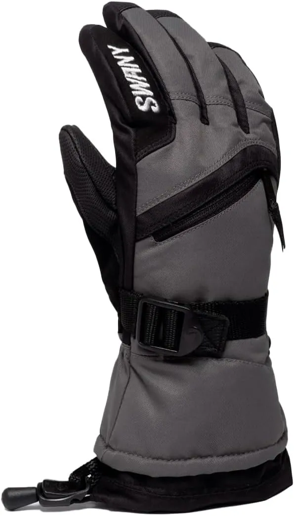 SWANY Men's X-Over 2.2 Warm Durable Insulated Quick-Drying Adjustable Flexible Winter Sports Gloves with Utility Heat Pocket