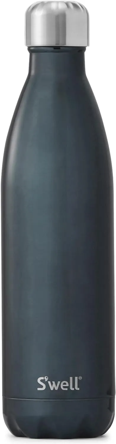 S'well Stainless Steel Water Bottle, 25oz, Blue Suede, Triple Layered Vacuum Insulated Containers Keeps Drinks Cold for 48 Hours and Hot for 24, BPA Free, Perfect for On the Go