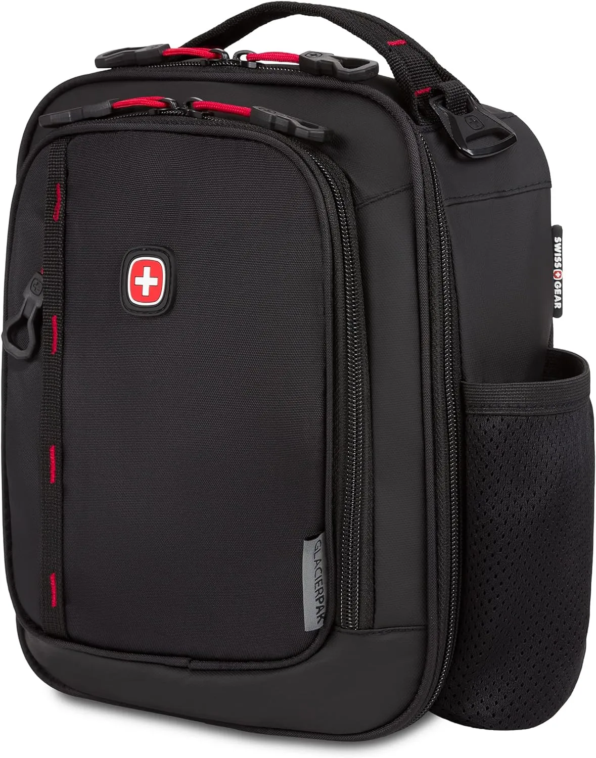 SwissGear Insulated Lunch Bag, Black/Red, One Size