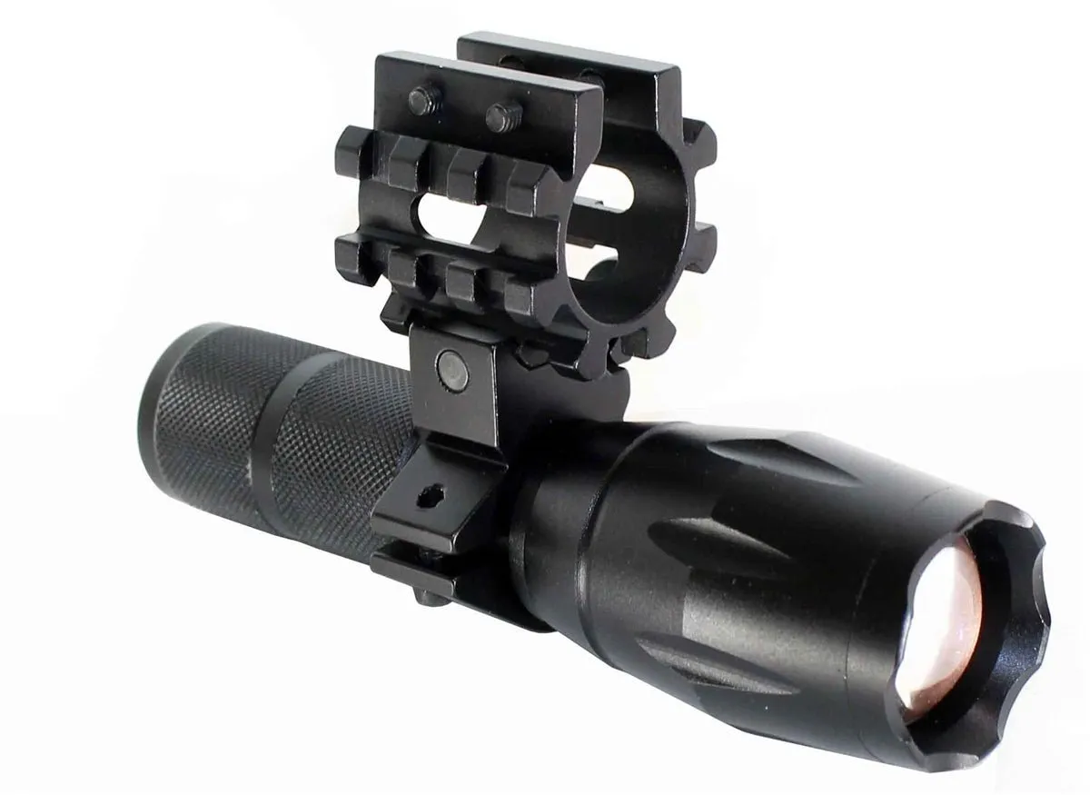 Tactical 1000 Lumen Flashlight With Mount Compatible with H&R Pardner 12 Gauge Pumps.
