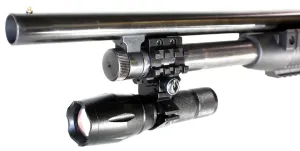 Tactical 1000 Lumen Flashlight With Mount Compatible with H&R Pardner 12 Gauge Pumps.