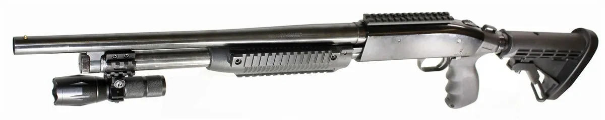 Tactical 1000 Lumen Flashlight With Mount Compatible with H&R Pardner 12 Gauge Pumps.