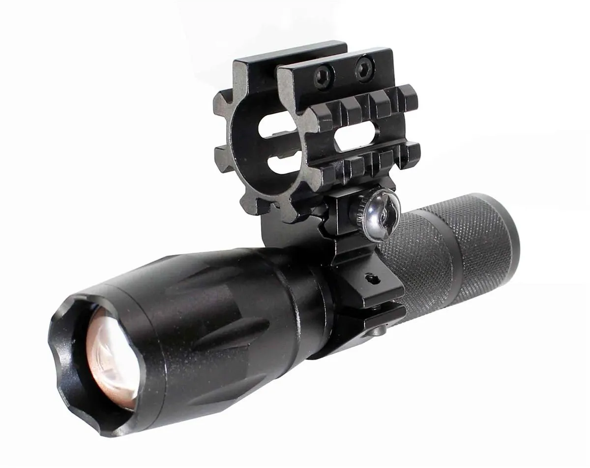 Tactical 1000 Lumen Flashlight With Mount Compatible with H&R Pardner 12 Gauge Pumps.