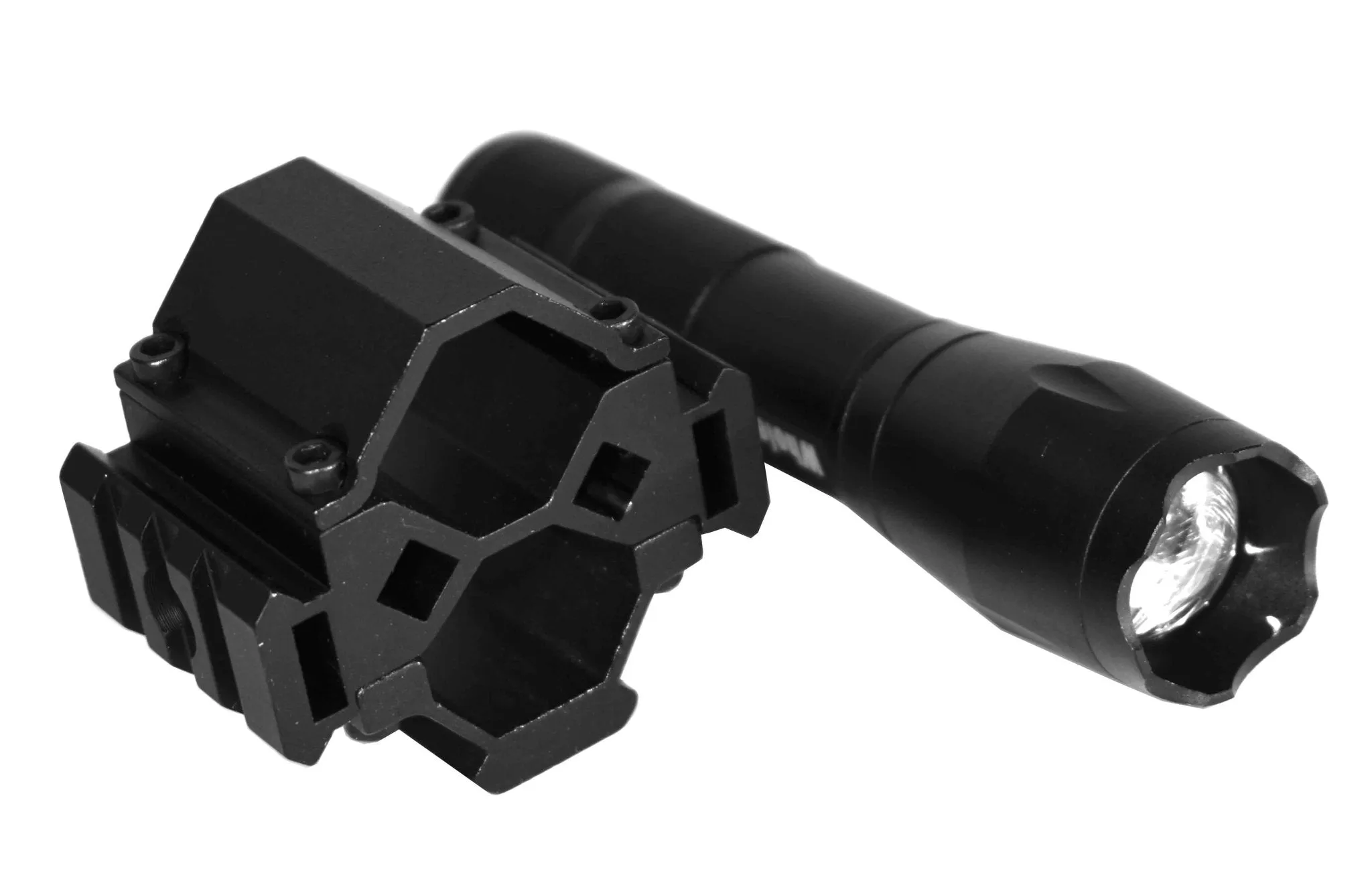 Tactical 1200 Lumen Flashlight With Mount Compatible With 12 Gauge Shotguns.