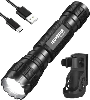 Tactical Flashlights High Lumen-Police 1200 LM Flashlight with Holster for Duty Belt,Single Mode LED Flashlight for Camping/Law Enforcement-Sentinel-X1