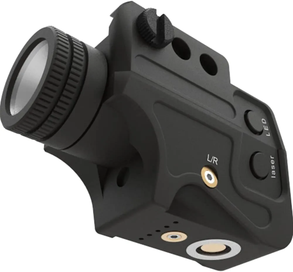 Tactical Sub Compact Rail Mount Laser Sight with High Lumen Flashlight Light Integrated Combo, Built-in USB Magnetic Touch Rechargeable Battery Accessory
