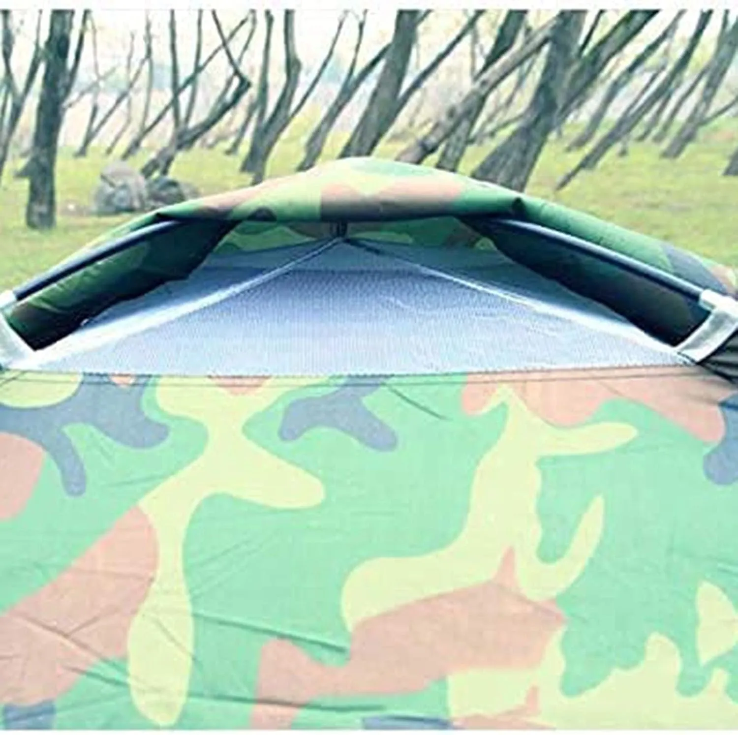 Tarpaulin Shade Cloth Rainproof Cloth Tent Outdoor Camouflage Tent Rainproof Camping Tent 3-4 Person Tent Easy to Carry (Color : Blue, Size : Double)