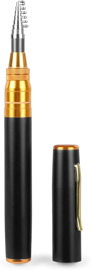 Telescopic Fishing Rod, Telescopic Pocket Pen Fishing Rod Mini Fishing Accessories Fishing Pole Pocket Fishing Rod with Mounting Hook Design for Travel Saltwater Freshwater