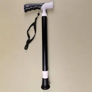 Telescopic Trekking Stick, Foldable Walking Cane for Men & Women. Adjustable, Foldable, Ergonomic & Comfortable Handle, Quad & Pivot Tipped Base, Non-Slip Design.