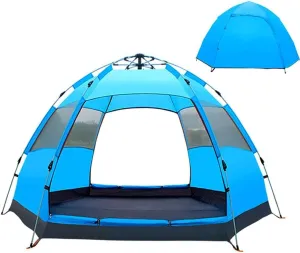 Tent for Camping Sunscreen Ventilation Camping Tent Instant Pop Up Beach Waterproof Tent Outdoor Sun Shelter BBQ Party 2-3/4-5 People Large Space for Picnic Outdoors