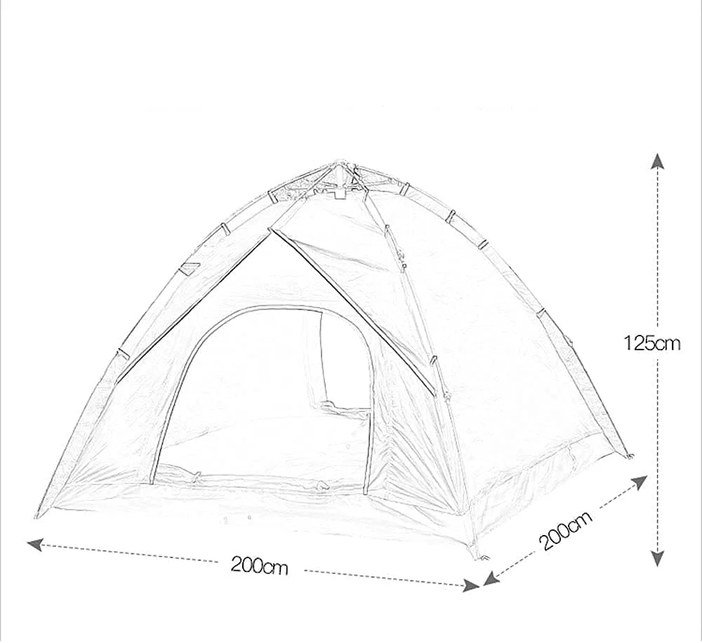 Tent For Camping Waterproof Windproof Camping Tent Four-Sided Mesh Instant Tent Family Automatic Tent 4 Person Camping Hiking Large Space For Picnic Outdoors