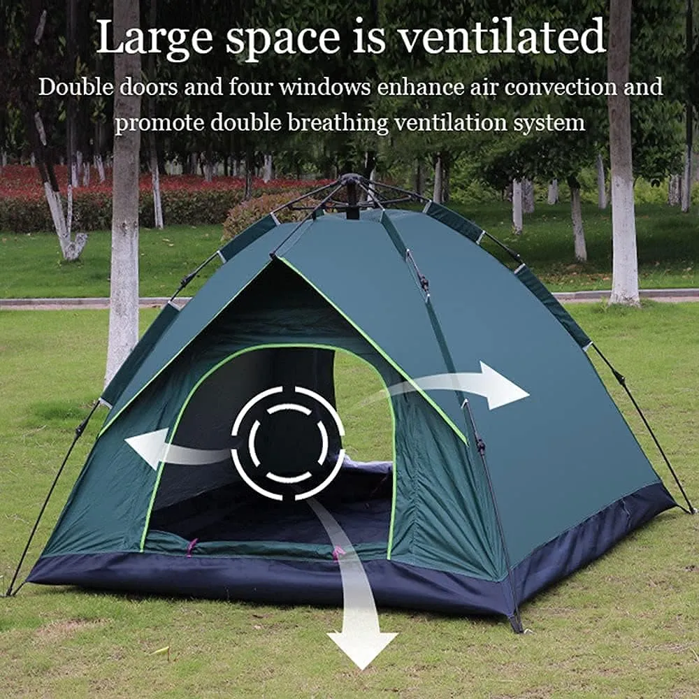 Tent For Camping Waterproof Windproof Camping Tent Four-Sided Mesh Instant Tent Family Automatic Tent 4 Person Camping Hiking Large Space For Picnic Outdoors