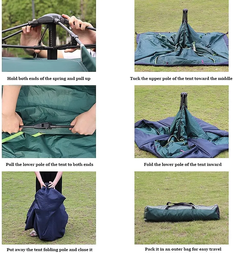 Tent For Camping Waterproof Windproof Camping Tent Four-Sided Mesh Instant Tent Family Automatic Tent 4 Person Camping Hiking Large Space For Picnic Outdoors