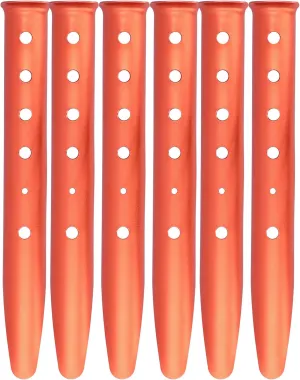 Tent Nail Sand Peg Tent Stake U Shaped Aluminum Alloy Ground Pegs for Camping Beach Snow Lightweight Orange 31cm 6pcs
