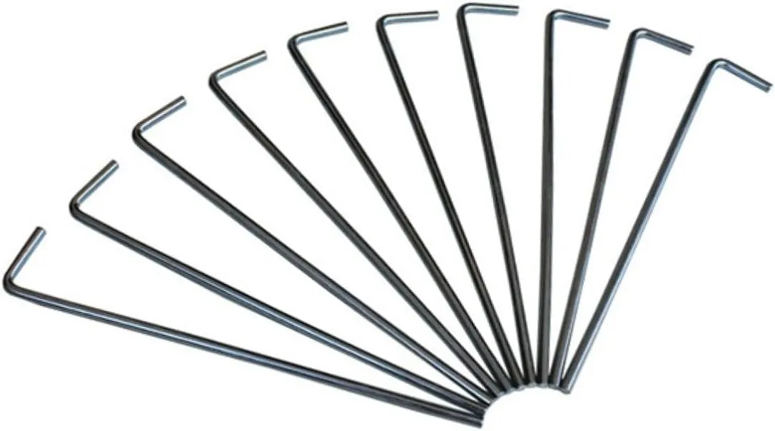 Tent Nail Stakes 50 Pcs Heavy Duty Tent Pegs 4mm Diameter Camping Tarp Shelter Stakes for Outdoor Use