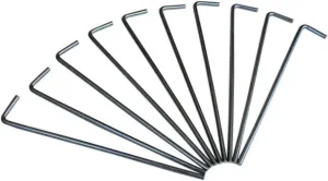 Tent Nail Stakes 50 Pcs Heavy Duty Tent Pegs 4mm Diameter Camping Tarp Shelter Stakes for Outdoor Use