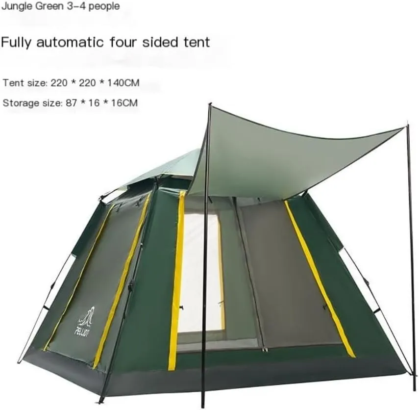 Tent Outdoor Camping Portable Tent Picnic Park Fully Automatic Double-Layer Tent Windproof and Rainproof Tent Outdoor Tent