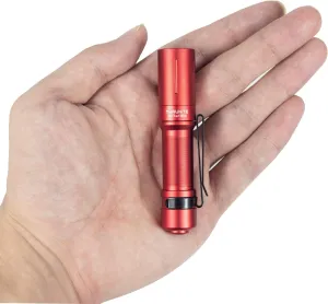 ThruNite EDC Flashlight Archer Mini, 405 Lumens Tail Switch LED Flashlight, USB C Rechargeable Little Pocket Penlight for Camping, Outdoor, and Emergency - Red Cool White