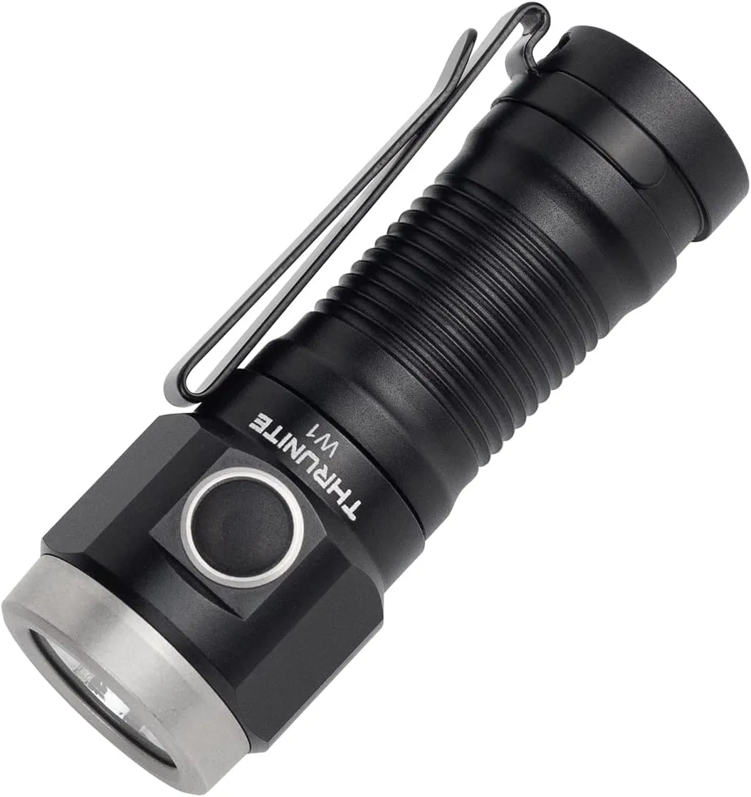 ThruNite W1 Max 693 Lumens EDC Flashlight with Magnetic Tailcap, Rechargeable Mini LED Pocket Flashlights (Black, Cool White)