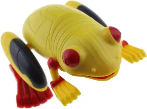 Tipmant Light Sensor Remote Control Frog RC Simulation Fake Animal Toy with Red Flashlights - Yellow