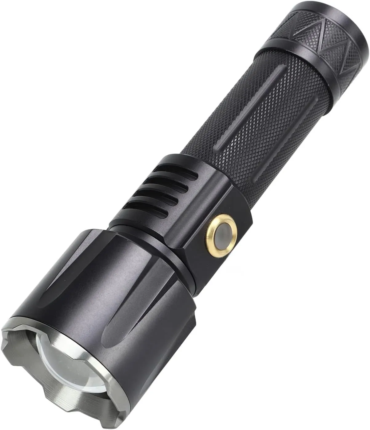 Topyond High Brightness Rechargeable Flashlight, Zoomable Led Flashlight Long Range Waterproof Camping Flashlight for Outdoor Fishing Mountaineering