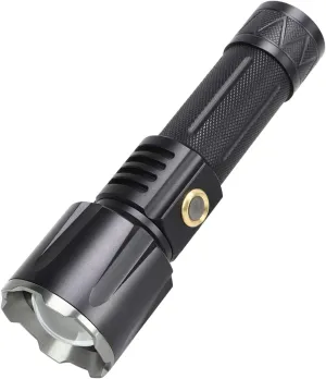 Topyond High Brightness Rechargeable Flashlight, Zoomable Led Flashlight Long Range Waterproof Camping Flashlight for Outdoor Fishing Mountaineering