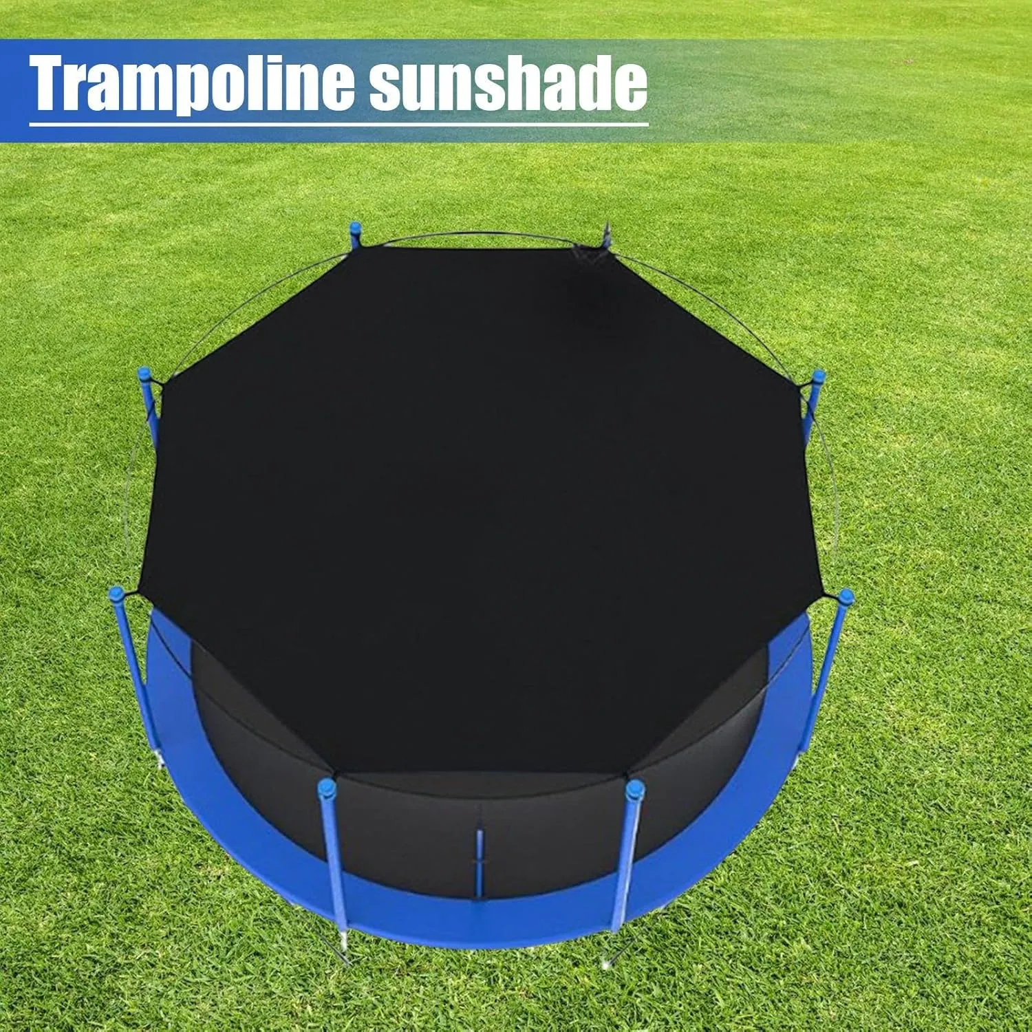 Trampoline Canopy - Trampoline Shade Cover, Trampoline Sun Shade Protector | Nylon Round UV Protection Sunshade Accessories Waterproof Replacement Part for Playground Backyard Garden