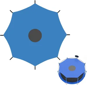 Trampoline Cover, 6/8/10/12/14/16ft Trampoline Canopy, Anti-Uv Waterproof Oxford Trampoline Sunshade Tent Cover Accessories for Outdoor Backyard Playground,14ft/427cm 8poles