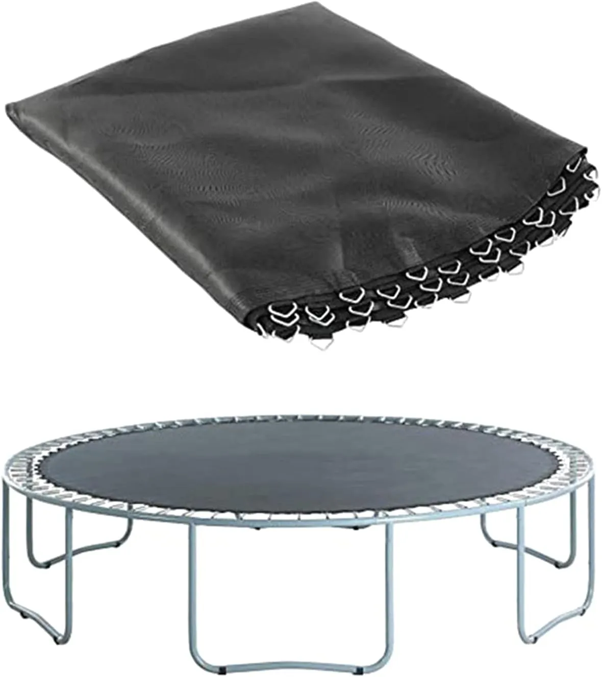 Trampoline Replacement Cover, Trampoline Replacement Jumping Mat, Children's Bounce Bed Accessories PP Mesh Water Resistant and UV Resistant for Round Trampolines