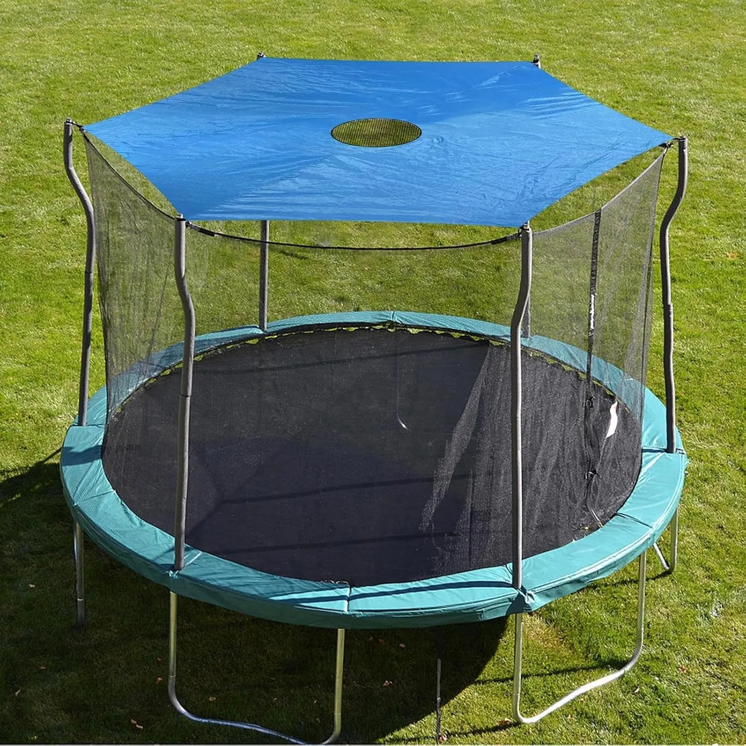 Trampoline Shade Cover, Trampoline Cover Anti-UV Trampoline Sun Shade Cover, 8ft 10ft 12ft 14ft 16ft Trampoline Sun Protection Trampolines Canopy, Waterproof Anti-UV Trampolines Sunshade Accessories