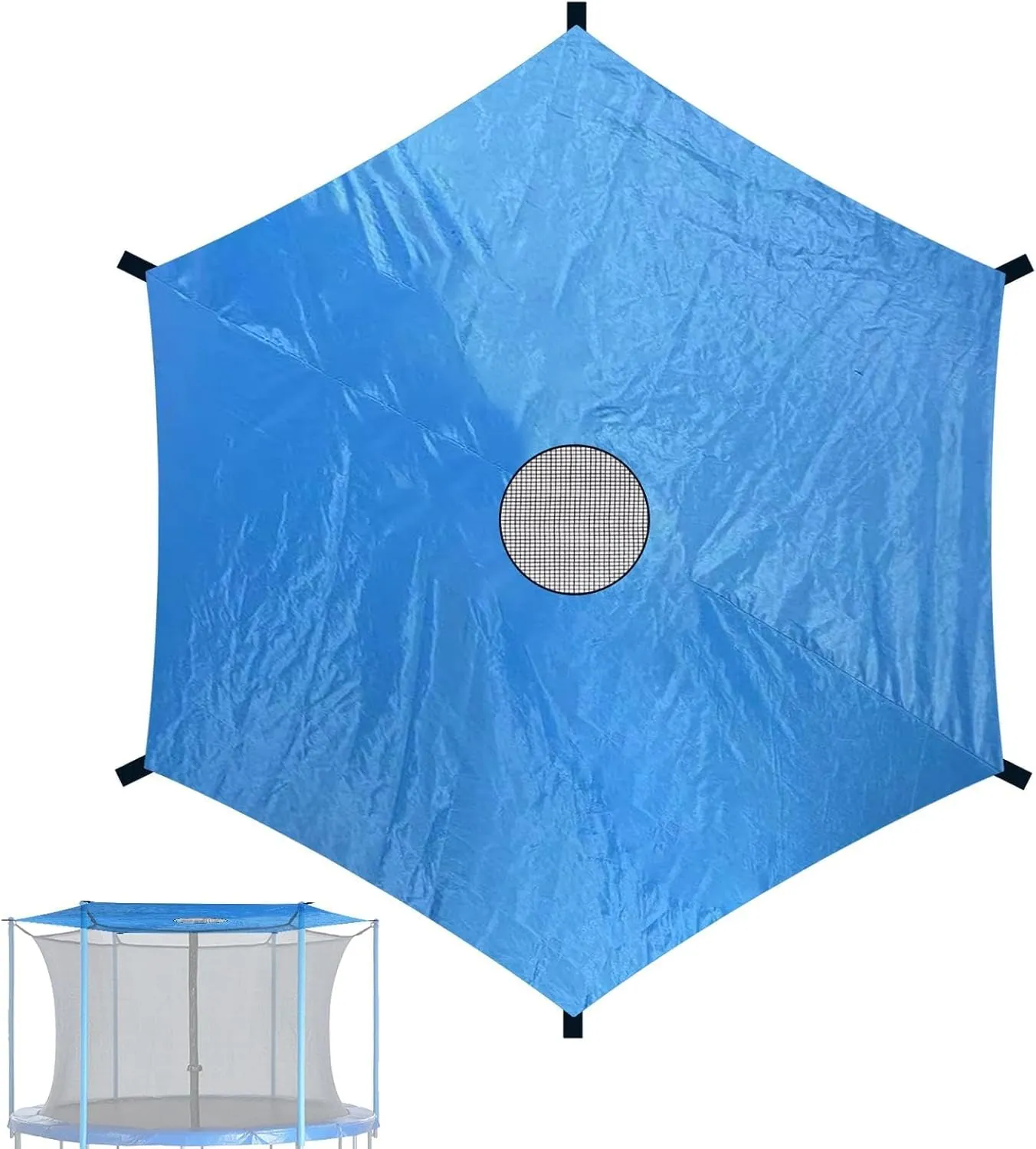 Trampoline Shade Cover, Trampoline Cover Anti-UV Trampoline Sun Shade Cover, 8ft 10ft 12ft 14ft 16ft Trampoline Sun Protection Trampolines Canopy, Waterproof Anti-UV Trampolines Sunshade Accessories