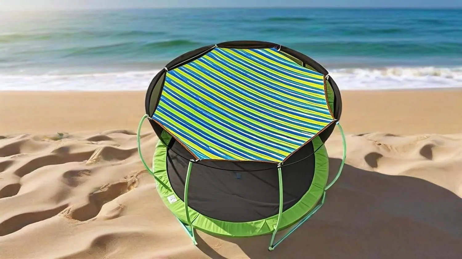 Trampoline Shade Cover,New Protection Trampoline Tent Cover,Sun Protection Trampolines Canopy Net Sunshade Accessories for Backyard Playground(8FT - 6 Poles)
