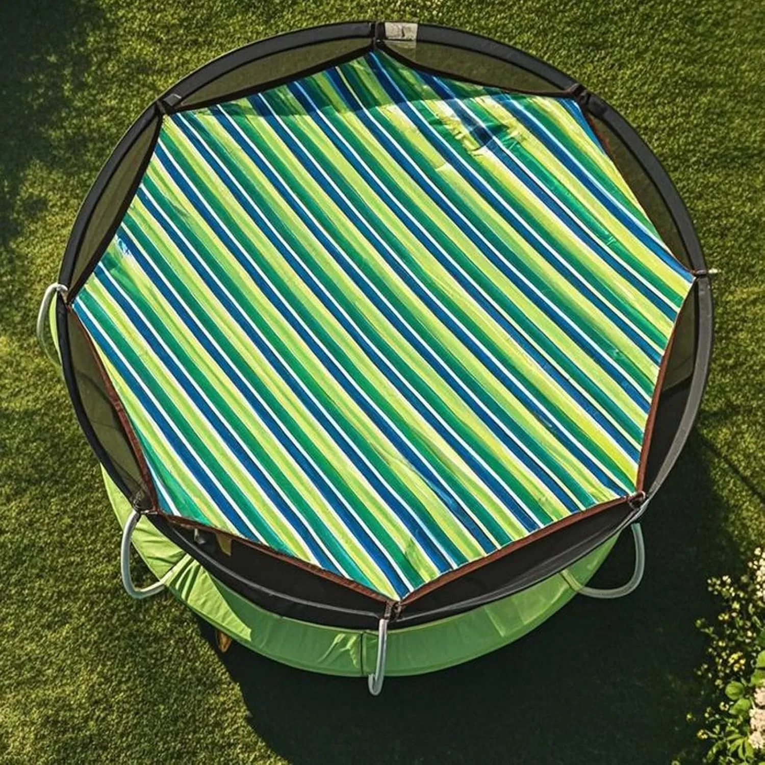 Trampoline Shade Cover,New Protection Trampoline Tent Cover,Sun Protection Trampolines Canopy Net Sunshade Accessories for Backyard Playground(8FT - 6 Poles)