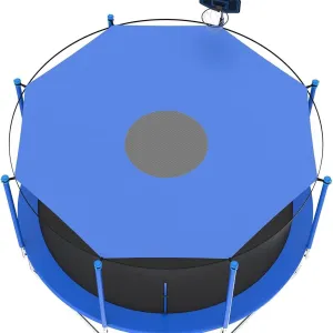 Trampoline Sun Shade Cover, Sun-Protection Trampolines Canopy, Foldable Outdoor Trampoline Shade Cover Anti-UV Trampolines Sunshade Accessories for Outdoor Backyard Playground