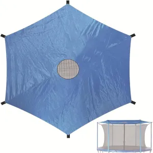 Trampoline Sunshade Cover, Outdoor Sun Protection Trampolines Canopy, Waterproof Anti-UV Trampolines Top Cover, Blue