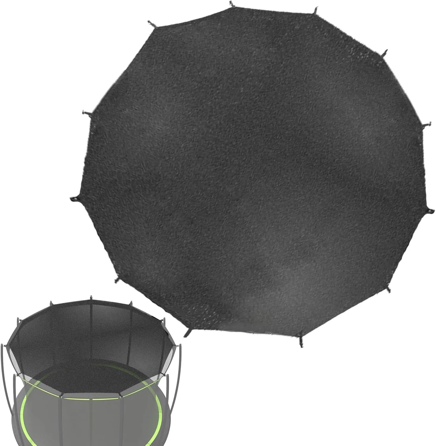 Trampoline Top Shade Cover, Trampoline Sun Protection Net, Outdoor Insulation Breathable Shade Cloth UV & Anti Leaves